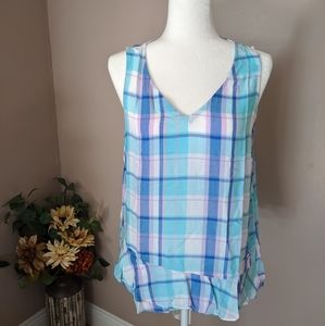 a.n.a. - Aqua Ruffle Top